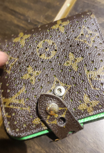 Load image into Gallery viewer, Limited Edition Louis Vuitton Monogram Perforated Bi-fold Wallet in Green