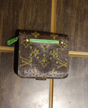 Load image into Gallery viewer, Limited Edition Louis Vuitton Monogram Perforated Bi-fold Wallet in Green