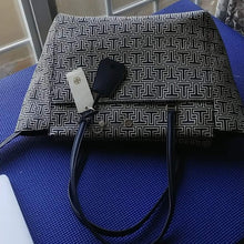 Load image into Gallery viewer, TORY BURCH T logo allover zip top Tote