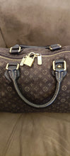Load image into Gallery viewer, Louis Vuitton Brown Monogram Mini Lin Speedy Bandouliere 30 Dark brown