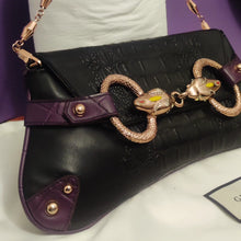 Load image into Gallery viewer, GUCCI Tom Ford Limited Edition crocodile Serpent Horsebit Embellished Clutch Bag - Rare 90476 213317