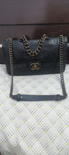 Load image into Gallery viewer, Vintage Chanel So Black Python Flap