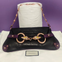 Load image into Gallery viewer, GUCCI Tom Ford Limited Edition crocodile Serpent Horsebit Embellished Clutch Bag - Rare 90476 213317