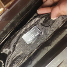 Load image into Gallery viewer, Authentic Prada black nylon frame top shoulder Bag