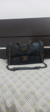 Load image into Gallery viewer, Vintage Chanel So Black Python Flap