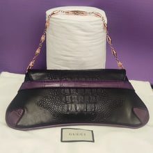 Load image into Gallery viewer, GUCCI Tom Ford Limited Edition crocodile Serpent Horsebit Embellished Clutch Bag - Rare 90476 213317
