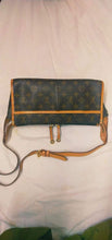 Load image into Gallery viewer, Authentic Coded Louis Vuitton Popincourt used gold ball bag MI0061