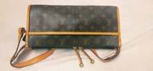 Load image into Gallery viewer, Authentic Coded Louis Vuitton Popincourt used gold ball bag MI0061