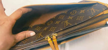 Load image into Gallery viewer, Authentic Coded Louis Vuitton Popincourt used gold ball bag MI0061