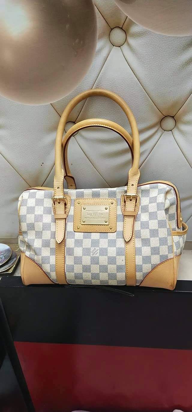 Authentic Louis Vuitton Damier Azur Berkeley Hand Bag FL0023 Vintage Bags Store