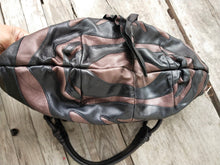 Load image into Gallery viewer, Prada Black & Purple Striped Leather Hobo