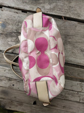 Load image into Gallery viewer, Coach Maggie Mia scarf Print Shoulder Bag Carryall RARE! Pink/ Cream 16335