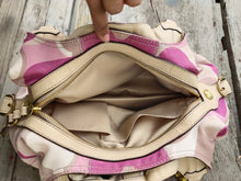 Load image into Gallery viewer, Coach Maggie Mia scarf Print Shoulder Bag Carryall RARE! Pink/ Cream 16335