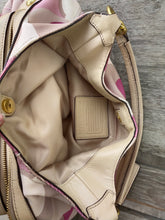 Load image into Gallery viewer, Coach Maggie Mia scarf Print Shoulder Bag Carryall RARE! Pink/ Cream 16335