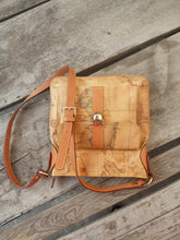 Load image into Gallery viewer, Alviero Martini 1A Classe Geo Classic Coated Canvas Leather Strap Shoulder Bag