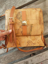Load image into Gallery viewer, Alviero Martini 1A Classe Geo Classic Coated Canvas Leather Strap Shoulder Bag