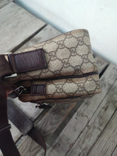 Load image into Gallery viewer, Gucci Gg Monogram 114531 205011 Brown Coated Canvas Cross Body Bag