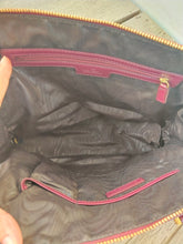 Load image into Gallery viewer, Brooks Brothers Nwot Dome Leather Red Blue Canvas Satchel