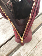 Load image into Gallery viewer, Brooks Brothers Nwot Dome Leather Red Blue Canvas Satchel