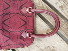 Load image into Gallery viewer, Brooks Brothers Nwot Dome Leather Red Blue Canvas Satchel