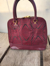 Load image into Gallery viewer, Brooks Brothers Nwot Dome Leather Red Blue Canvas Satchel