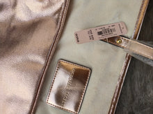 Load image into Gallery viewer, NWT Victoria's Secret Beige Canvas Rose Gold Logo Tote Bag