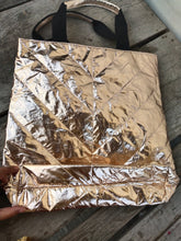 Load image into Gallery viewer, Victoria's Secret Rose Gold Chevron Tote