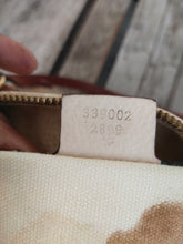 Load image into Gallery viewer, Gucci White Monogram Tote With Bamboo Accent 339002