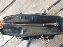 Load image into Gallery viewer, COACH East West E/W Gallery Black Patent Leather Tote F12839 EUC