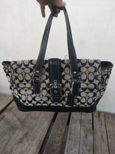 Load image into Gallery viewer, Coach Signature Hampton Flap Bag F12644 Satchel