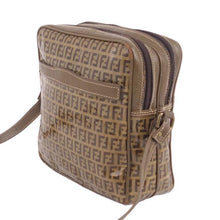 Load image into Gallery viewer, Authentic Vintage Fendi Pattern Zucchino Leather Ladies Khaki Zucca Shoulder Bag