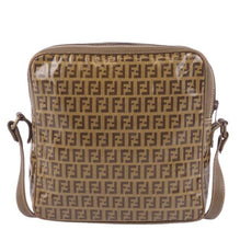 Load image into Gallery viewer, Authentic Vintage Fendi Pattern Zucchino Leather Ladies Khaki Zucca Shoulder Bag