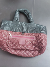 Load image into Gallery viewer, Chanel Coco Cocoon Nylon Tote Bag Black Red

