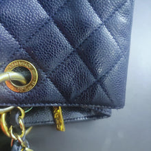 Load image into Gallery viewer, Authentic Chanel GST Grand Shopping Tote Caviar Dark Blue With Gold Hardware
