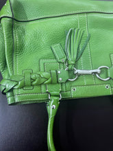 Load image into Gallery viewer, Coach Hamilton F13087 Lime Green Leather Braided Belt Shoulder Bag
