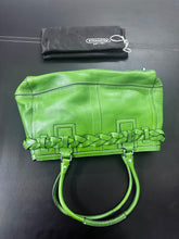 Load image into Gallery viewer, Coach Hamilton F13087 Lime Green Leather Braided Belt Shoulder Bag
