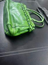 Load image into Gallery viewer, Coach Hamilton F13087 Lime Green Leather Braided Belt Shoulder Bag
