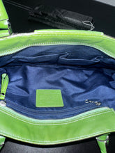 Load image into Gallery viewer, Coach Hamilton F13087 Lime Green Leather Braided Belt Shoulder Bag
