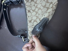 Load image into Gallery viewer, Coach Bleecker Signature Brown Jacquard Canvas &amp; Leather Hobo #11430 NWOT
