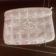 Load image into Gallery viewer, Chanel CC Logo Travel Line Large Nylon Tote Bag Light Pink with makeup pouch
