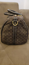 Load image into Gallery viewer, Louis Vuitton Brown Monogram Mini Lin Speedy Bandouliere 30 Dark brown
