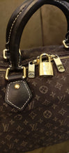 Load image into Gallery viewer, Louis Vuitton Brown Monogram Mini Lin Speedy Bandouliere 30 Dark brown
