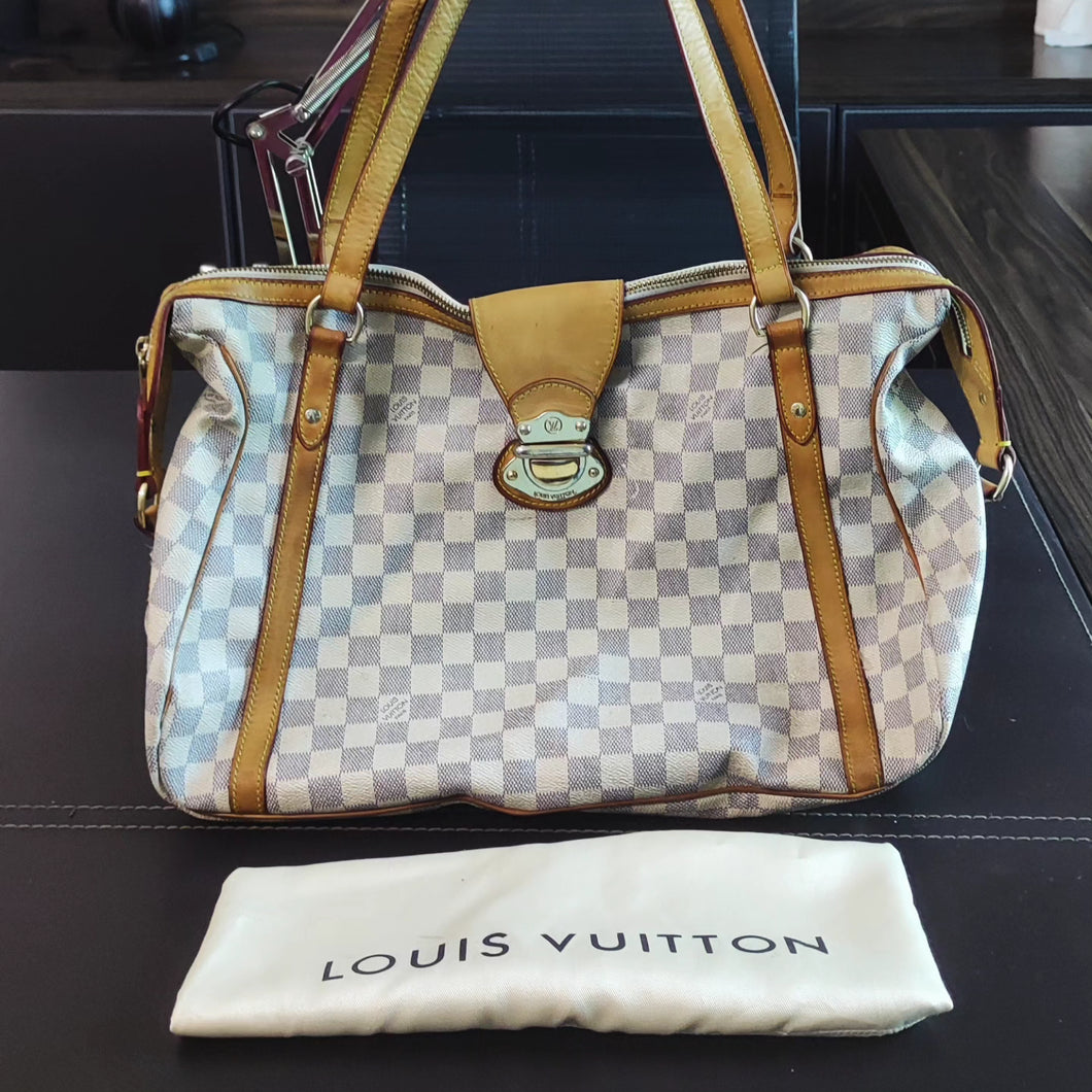 LOUIS VUITTON Stresa PM Damier Azur Shoulder Bag White HL3358