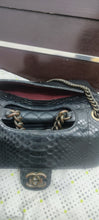 Load image into Gallery viewer, Vintage Chanel So Black Python Flap
