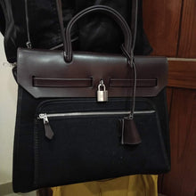 Load image into Gallery viewer, Hermes Noir Toile Herbag Zip 31
