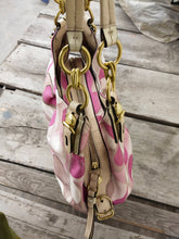 Load image into Gallery viewer, Coach Maggie Mia scarf Print Shoulder Bag Carryall RARE! Pink/ Cream 16335
