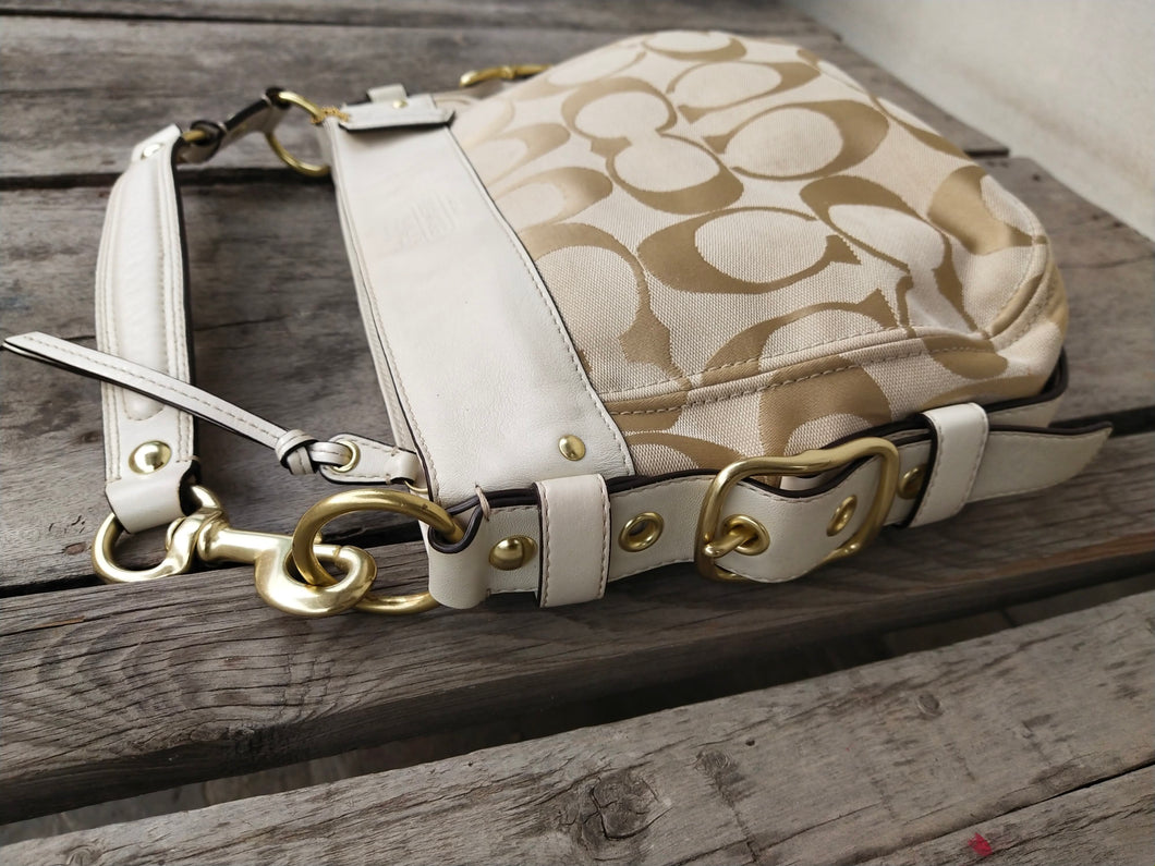 COACH ZOE SIGNATURE HOBO BAG #12657