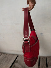 Load image into Gallery viewer, COACH Soho F10926 Red Canvas/Leather Hobo Bag

