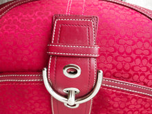 Load image into Gallery viewer, COACH Soho F10926 Red Canvas/Leather Hobo Bag
