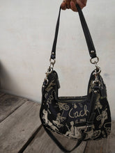 Load image into Gallery viewer, COACH F14480 SIGNATURE Horse Carriage Jacquard Hobo Handbag Shoulder Bag
